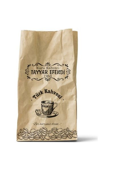 Tayyar Efendi Türk Kahvesi Turkish Coffee 100 Gr Freshly Ground in Stone Mill Medium Six Grip Soft Drink Coffee