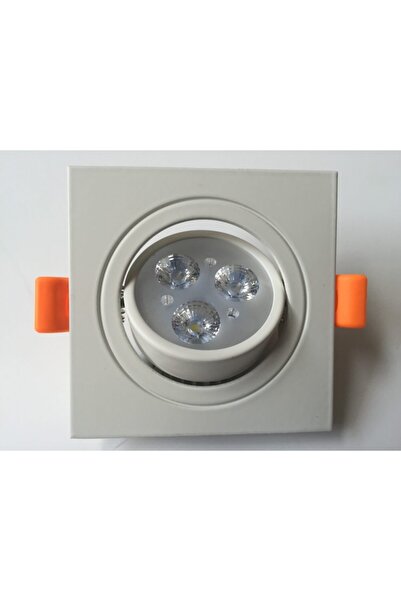 ALLES 3x1 Watt Beyaz Led Spot Kare Beyaz Kasa