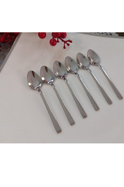 SERAMİKCİ 6 قطع ملاعق شاي بلاتينيوم