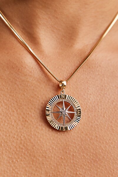 ALTINTAŞ KUYUMCULUK Pusula Altın Kolye