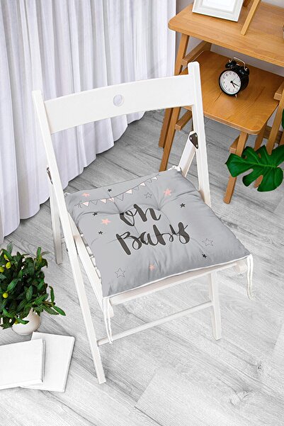 Realhomes Oh Baby, dizajn sa natpisom, digitalno štampani jastuk za stolicu u...