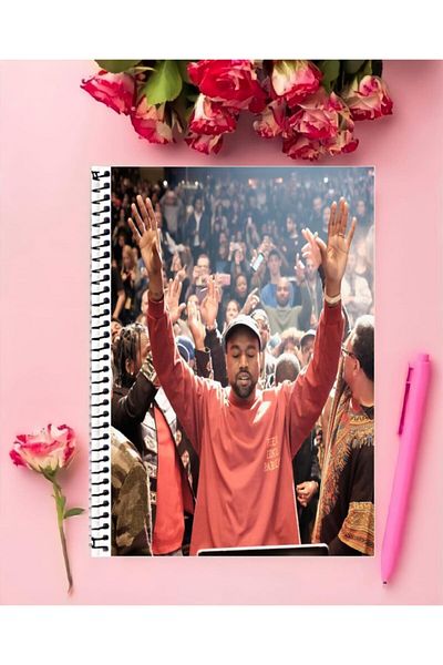 animeandyourworld Kanye West Notebook 1 Piece Special Design A4 Size 21*29 Cm Wired Unlined Notebook