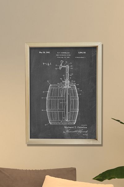 Dekor Loft Σχέδιο βαρέλι μπύρας με φυσικό πεύκο 1942