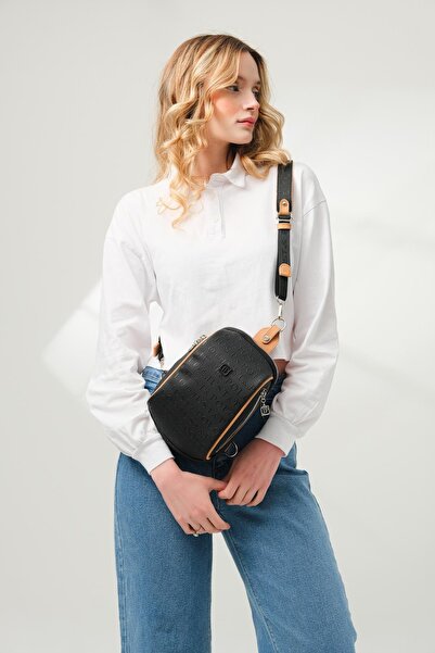 Just Polo Kadın Vücut Çantası Jpm4044 Siyah Taba