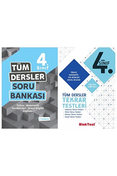 Tudem Eğitim Yayınevi 4. Sınıf 2'li Set (TÜM DERSLER SORU B. TEKRAR TESTLERİ)...