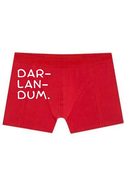 BoxerMasters Red Darlandum Letter Printed Men's Boxer