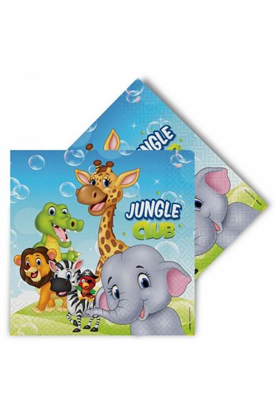 Kikajoy Χάρτινο Χαρτοπετσέτα Jungle Club 33x33 cm