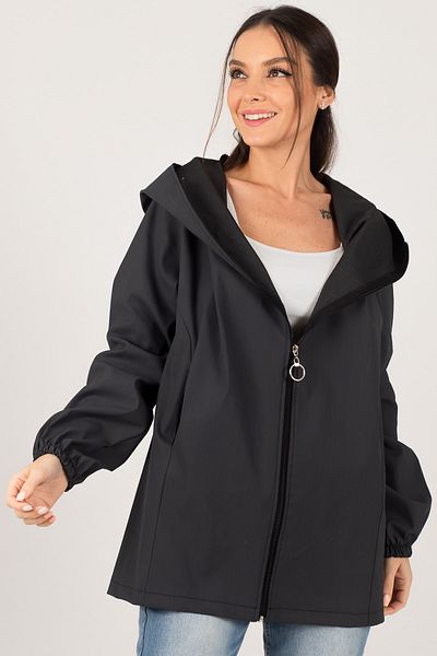 armonika Regenjacke - Schwarz - Zweireihig
