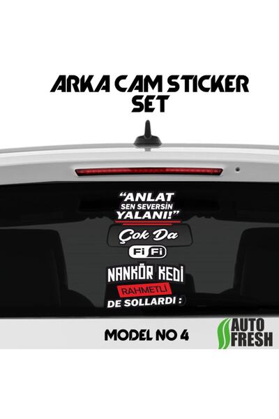 Fresh Yeni Nesil Oto Sticker Seti Full Set Çoklu Etiket Çıkartma Araba Motosiklet Kask Atv Laptop Uyumlu