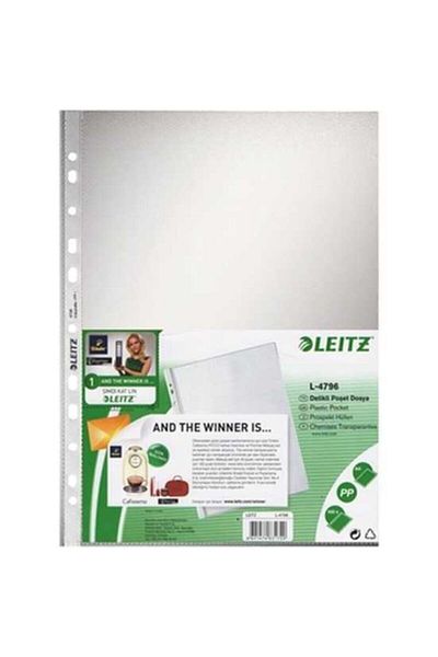 Leitz A4 Transparent Frosted Bag File - Pack of 100 4796