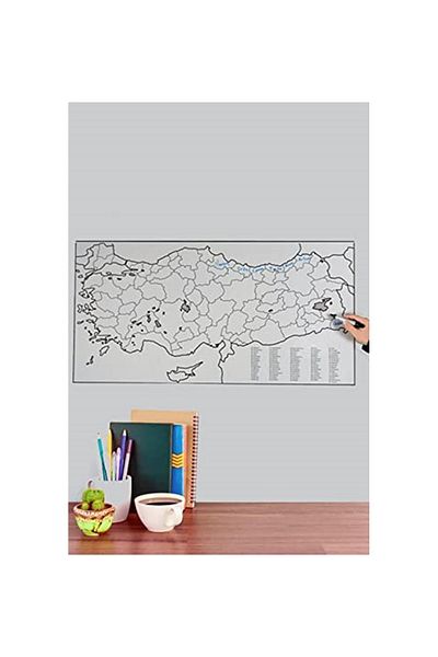 Cengo Cgo-0009 Map of Turkey Smart Paper Board, 48X93Cm