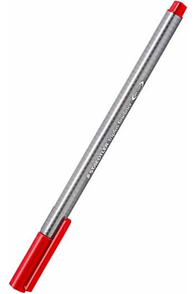 Staedtler Staedler 334-24 Scarlet Red 0.3 Triplus Triangle Fineliner Pen