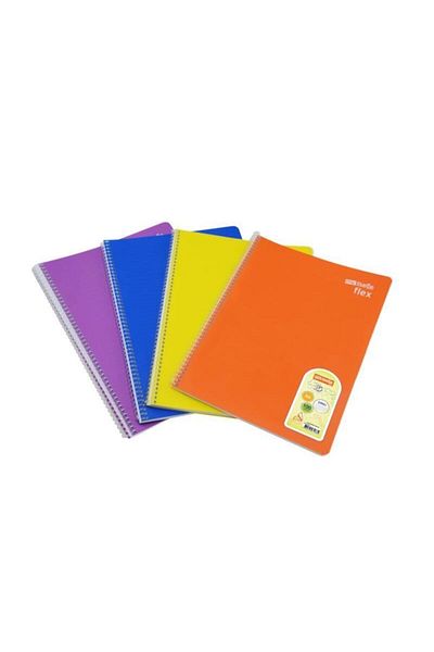 Mynote Flex Notebook Spiral PP Copertă 100yp A4 cu rigle