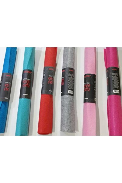 SEYFİKİRTASİYE 45X100 cm Felt *Striped*Multi-Purpose*6 Color Set