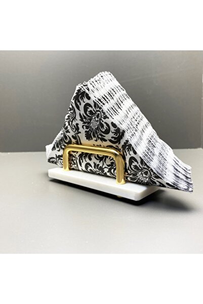 Modestmar Natural Marble Napkin Holder Gold / Silver