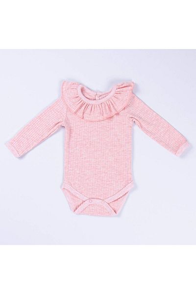 Donino Baby Light Pink Ruffle Collar Jumpsuit