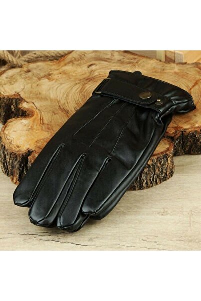 Nacar Deri Eldiven Siyah Dokunmatiktir
