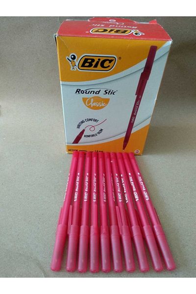 Bic Round Stic Ballpoint Pen Red - 10 Pieces