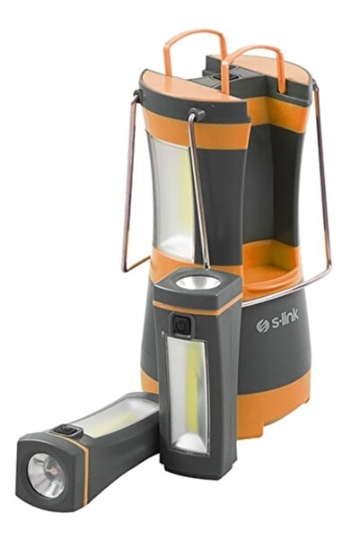 S-LINK Sl-8701 Turuncu 2*2w Ayrılabilir Mini El Feneri Led Kamp Feneri