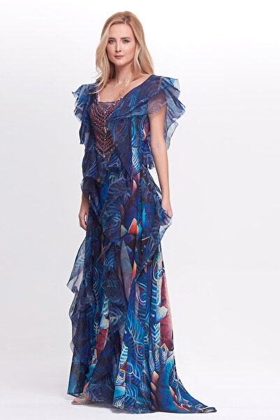 Çiğdem KARAVİT Scalatta Payet Organze Şifon Elbise