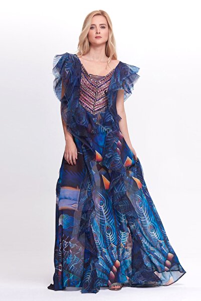 Çiğdem KARAVİT Scalatta Payet Organze Şifon Elbise