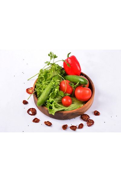 NarAhşapEvi Large Size Wooden Salad Bowl - Bowl