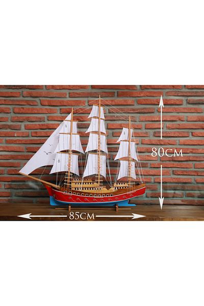 AYHAN KOTRA Kalyon, Cloth Sailing Wooden Model Ship Model Handmade Home, Office Gift and Accessory