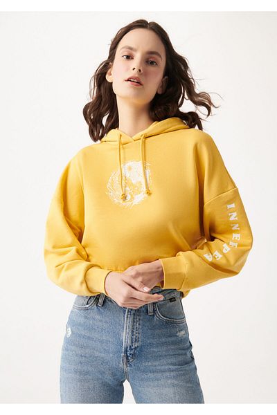 Mavi Gelbes Kapuzen-Sweatshirt 1610122-71339