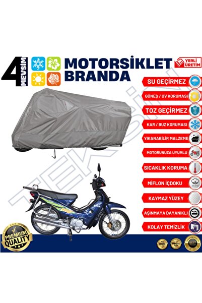 Teksin Çelik Motor Cup 110 Motosiklet Brandası Motor Branda (a+kalite)