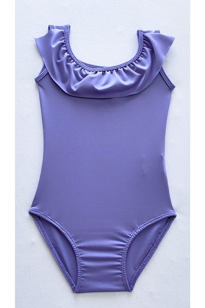 LULLY KİDS Girl's Lilac Ruffle Collar Gymnastics Ballet Leotard