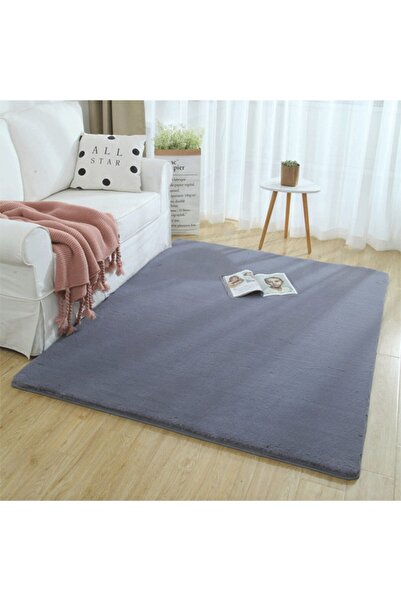SARAZ HALI Yumuşak Puffy Peluş Halı Antrasit