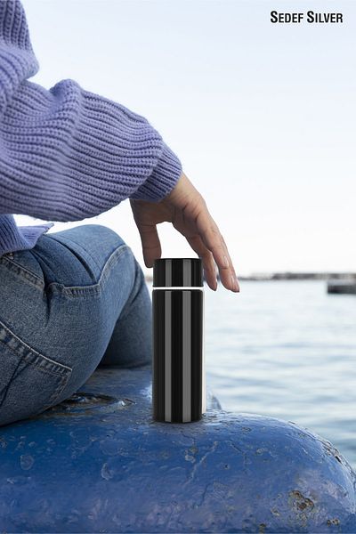 SEDEF SİLVER 304 Stainless Steel Double Layer 150 Ml Pocket Type Mini Small Thermos 523