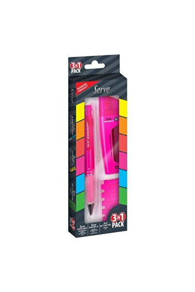 Serve Deep Double Steps 3lü Set Pembe