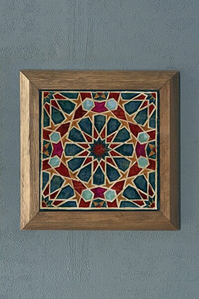 Oscar Stone Decor Masif Çerçeveli Doğaltaş Tablo 28x28 cm Desen / Tile