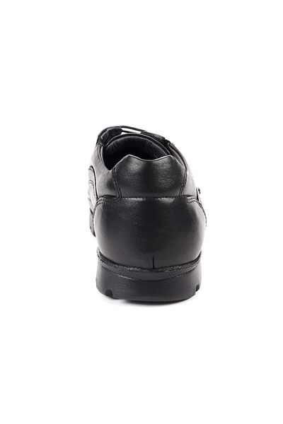 Forelli Pantofi negri confort pentru bărbați - cu șireturi 32605-h