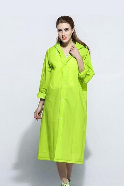 İMEXTECH Unisex Pistachio Green Water Windproof Raincoat