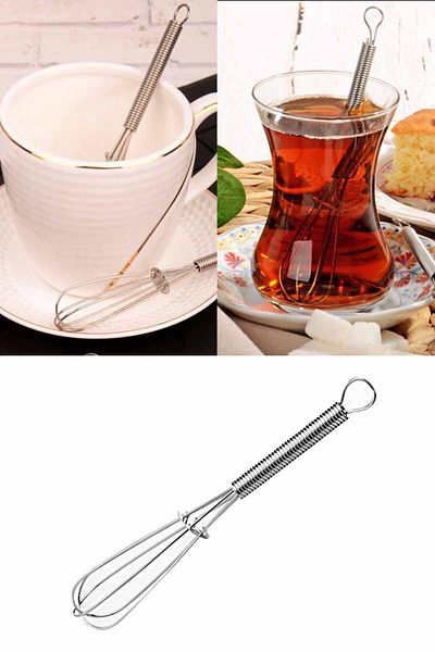 Kenpool Stainless Steel Mini Beater Shaped Mini Tea Coffee Spoon 1 Piece