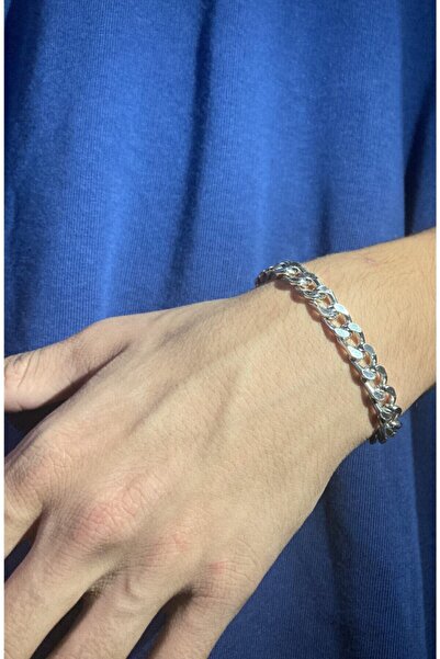 muptejewelry Hip Hop Tarnish Stainless Silver Unisex Chain Bracelet