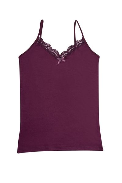 ParisTrend Cotton V-Neck Lace Undershirt