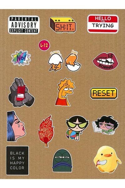 ENGINPRINT Mental Art Art Themed Laptop Notebook Tablet Sticker Set 17 Pieces