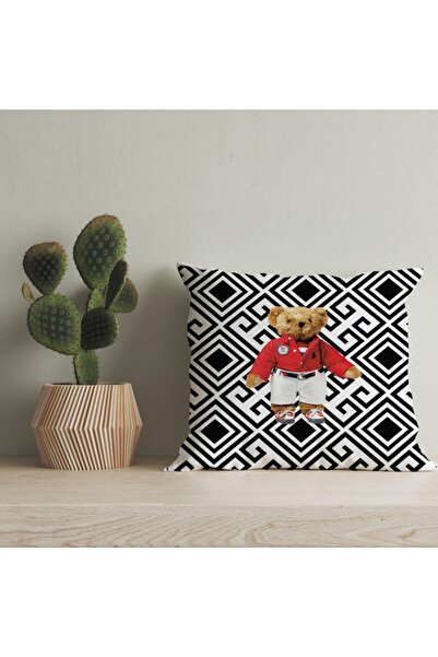 LadiesHome Husă pentru pernă digitală cu design special pentru ursuleț de plu...