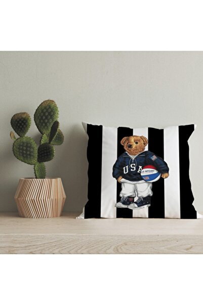 LadiesHome Husă pentru pernă digitală cu design special pentru ursuleț de plu...