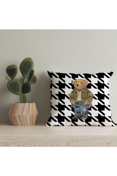 LadiesHome Husă pentru pernă digitală cu design special pentru ursuleț de plu...