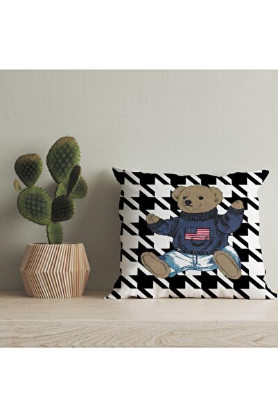 LadiesHome Husă pentru pernă digitală cu design special pentru ursuleț de plu...