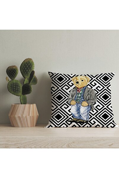 LadiesHome Husă pentru pernă digitală cu design special pentru ursuleț de plu...