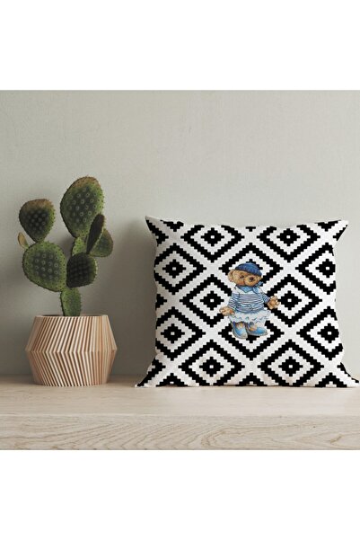 LadiesHome Husă pentru pernă digitală cu design special pentru ursuleț de plu...