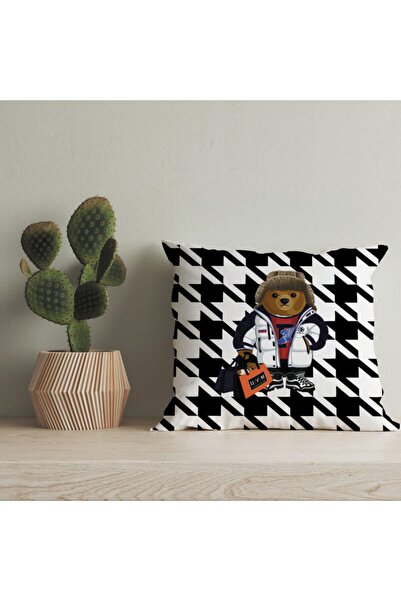 LadiesHome Husă pentru pernă digitală cu design special pentru ursuleț de plu...