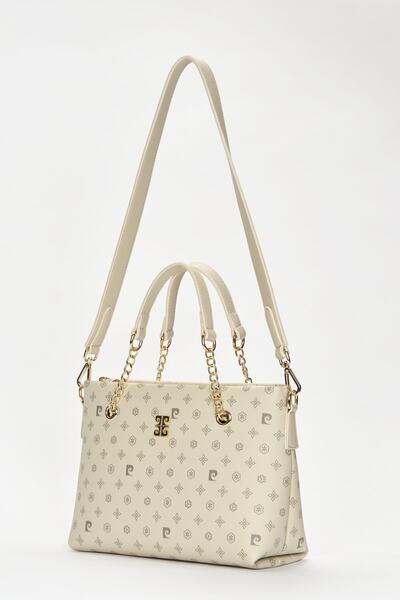 Pierre Cardin Bej Monogram Kadın Omuz Çantası 05PO22Y1561