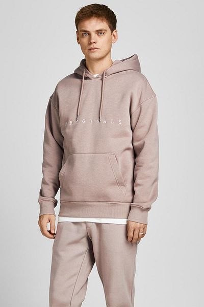 Jack & Jones Men's Copenhagen Sweatshirt Loopback Relaxed Fit Hoodie - 12176864