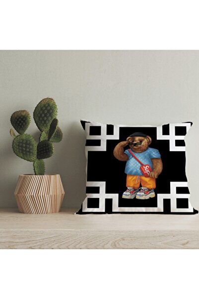 LadiesHome Husă pentru pernă digitală cu design special pentru ursuleț de plu...